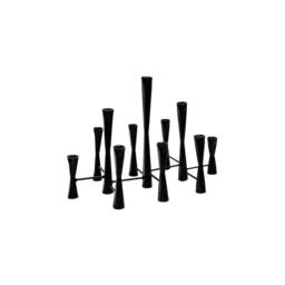 Lemon Pavilion Furniture and Decor Parker 11 Piece Candle Centerpiece - L27 x W51.5 x H42 cm - Black