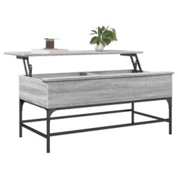 Berkfield Home Coffee Table Grey Sonoma 100x50x45 cm Engineered Wood & Metal - Size: 100 x 50 x 45 cm - thumbnail 4