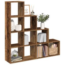 Berkfield Home Room Divider Bookcase 3-Tier Artisan Oak 137.5x29x103.5 cm Wood in Brown - thumbnail 2