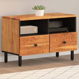 Berkfield Home TV Cabinet 70x33x46 cm Solid Wood Acacia in Brown - Size: 70 x 33 x 46 cm - thumbnail 2