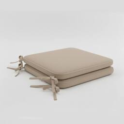 Snug City Foam Seat Pad with Ties Chair Cushion for Dining, Kitchen Pack of 2 in Beige - thumbnail 2