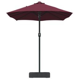 Berkfield Home Garden Parasol Folding Bordeaux red 385 x 209 x 244 cm Fabric - thumbnail 5