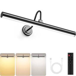 SPETLEK 42cm Rechargeable Picture Light with Remote & Timer in Black