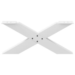 Berkfield Home Coffee Table Legs X-Shaped 2 pcs White 70x(30-31) cm Steel - thumbnail 5