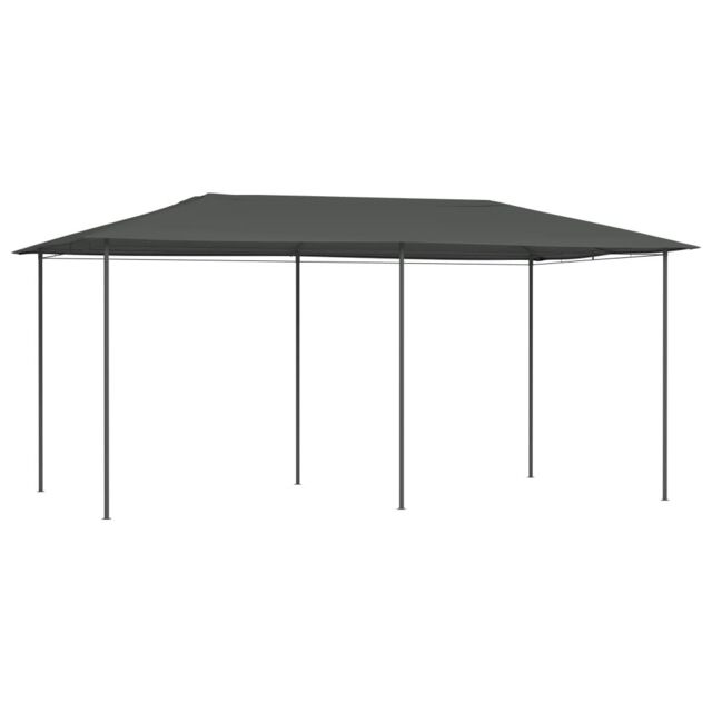 Berkfield Home Gazebo 3x6x2.6 m Anthracite 160 g/m ² in Black - image 1
