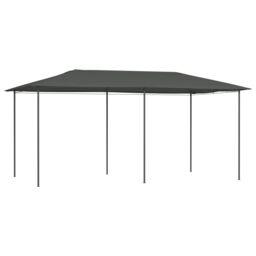 Berkfield Home Gazebo 3x6x2.6 m Anthracite 160 g/m ² in Black - thumbnail 1