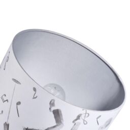 Happy Homewares Elvis Presley Themed Linen Lampshade with Famous Poses & Guitars Musical Notes in Grey - Size: 10 inches - thumbnail 3