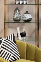 Orsina Bosie Safira Black & White Hair on Leather Cushion - thumbnail 4