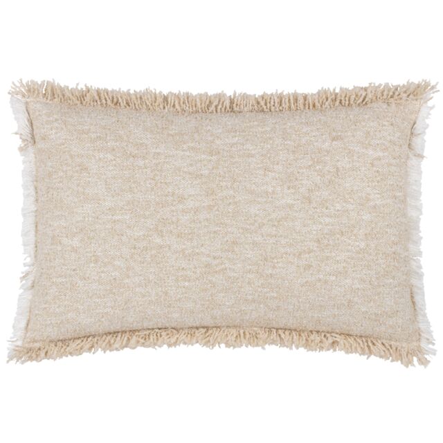 Yard Doze Woven Fringed Cushion in Natural - Size: 40 cm x 60 cm - image 1