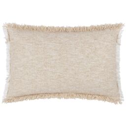 Yard Doze Woven Fringed Cushion in Natural - Size: 40 cm x 60 cm - thumbnail 1