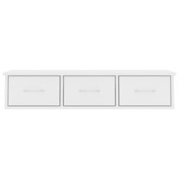 Berkfield Home Wall-mounted Drawer Shelf White 88x26x18.5 cm Engineered Wood - thumbnail 4