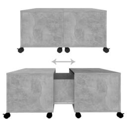 Berkfield Home Durable Coffee Table Concrete Grey 75x75x38 cm Engineered Wood - Size: 75 x 75 x 38 cm - thumbnail 7