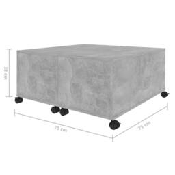 Berkfield Home Durable Coffee Table Concrete Grey 75x75x38 cm Engineered Wood - Size: 75 x 75 x 38 cm - thumbnail 8