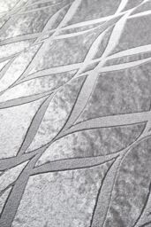 Soiree 'Belfort' Woven Geo Velvet Duvet Cover Set in Silver - Size: Double - thumbnail 4