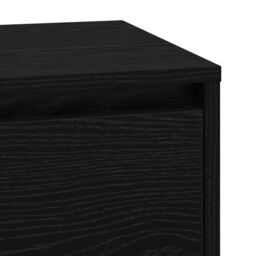 Berkfield Home Bedside Cabinet with LED Black Oak 39x34.5x65 cm Engineered Wood - thumbnail 9