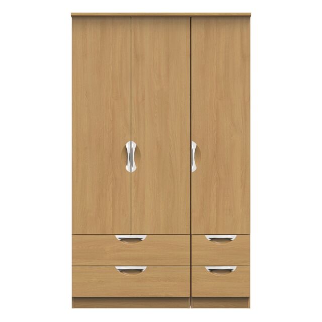 Ready Assembled 2 U Holborn Triple 2 Drawer + Drawer Wardrobe (Ready Assembled) in Brown - image 1