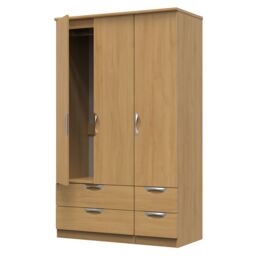 Ready Assembled 2 U Holborn Triple 2 Drawer + Drawer Wardrobe (Ready Assembled) in Brown - thumbnail 5