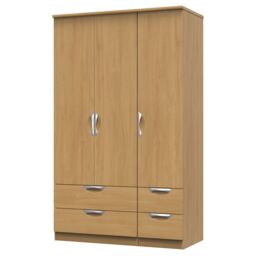 Ready Assembled 2 U Holborn Triple 2 Drawer + Drawer Wardrobe (Ready Assembled) in Brown - thumbnail 3