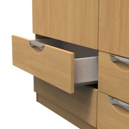 Ready Assembled 2 U Holborn Triple 2 Drawer + Drawer Wardrobe (Ready Assembled) in Brown - thumbnail 7