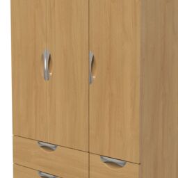 Ready Assembled 2 U Holborn Triple 2 Drawer + Drawer Wardrobe (Ready Assembled) in Brown - thumbnail 4