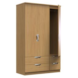 Ready Assembled 2 U Holborn Triple 2 Drawer + Drawer Wardrobe (Ready Assembled) in Brown - thumbnail 6