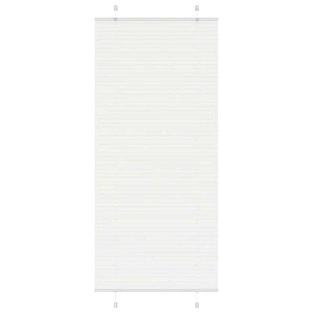 Berkfield Home Pleated Blind White 90x200 cm Fabric Width 89.4 cm Polyester - image 1