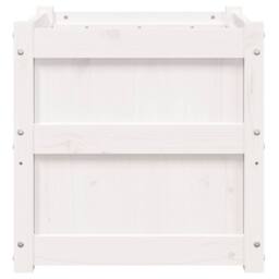 Berkfield Home Beautiful Garden Planter White 50x50x50 cm Solid Wood Pine - Size: 50 x 50 x 50 cm - thumbnail 6