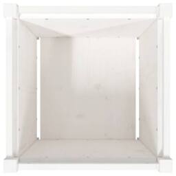 Berkfield Home Beautiful Garden Planter White 50x50x50 cm Solid Wood Pine - Size: 50 x 50 x 50 cm - thumbnail 8