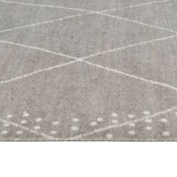 Berkfield Home Kitchen Rug Washable Rhombus 60x300 cm Velvet in Grey - thumbnail 4