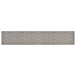Berkfield Home Kitchen Rug Washable Rhombus 60x300 cm Velvet in Grey - thumbnail 2