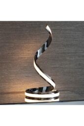 Netlighting Aria Integrated LED Table Lamp Chrome Effect Plate & White Acrylic 1 Light IP20 in Grey - thumbnail 2