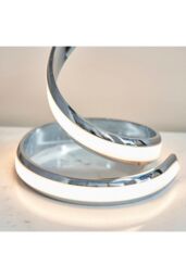 Netlighting Aria Integrated LED Table Lamp Chrome Effect Plate & White Acrylic 1 Light IP20 in Grey - thumbnail 5