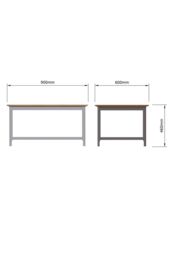 FWStyle Large Dove Grey Painted Oak Veneer Storage Coffee Table - thumbnail 4