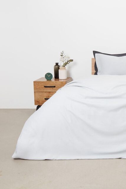 Panda London Bamboo & French Linen Complete Bedding Set in Mid Grey - Size: Double - image 1