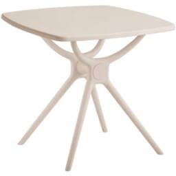 Wyld Haus Chalencon Putty Cream Square Outdoor Plastic Table - thumbnail 3