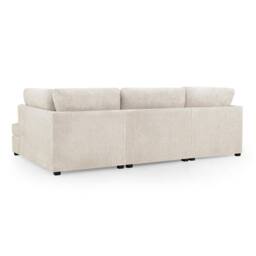 Furnishings For Less UK California Boucle Beige U shaped 6 Seater Sofa + Footstool - thumbnail 5