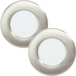 Loops 2 PACK Wall / Ceiling Flush Downlight Satin Nickel Steel 2.7W Built in LED in Metallics - thumbnail 1