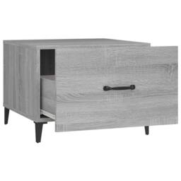 Berkfield Home Decorative Coffee Table with Metal Legs Grey Sonoma 50x50x40 cm - Size: 50 x 50 x 40 cm - thumbnail 8