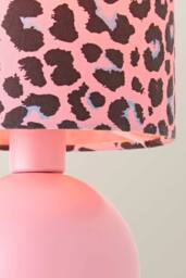 ValueLights Mileys Pink Leopard Print Table Lamp - thumbnail 4