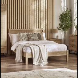 Cheshire Zinc Rattan Bed - Oak - King (150cm) in Light Oak - thumbnail 2