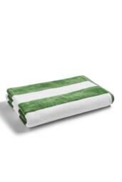 CHRISTY Classic 'Cabana' Striped Extra Large Vibrant Beach Towels in Olive - thumbnail 2
