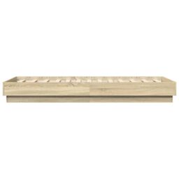 Berkfield Home Bed Frame without Mattress Sonoma Oak 90x190 cm Single Engineered Wood in Brown - thumbnail 5