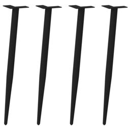 Berkfield Home Coffee Table Legs Conical Shape 4 pcs Black 72-73 cm Steel - thumbnail 1