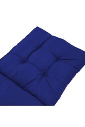 Living and Home 106cm W x 53cm D Short Button Tufted Dining Chair Cushion in Navy - Size: 106 cm W x 53 cm D - thumbnail 4