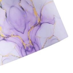 Happy Homewares Drum Lamp Shade in Marble Effect Cotton Fabric with Gold Foil Decor in Lilac - Size: 12 inches - thumbnail 3