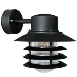 Nordlux Industrial Outdoor Wall Light Black Metal E27 Weatherproof - Mains Powered, IP54 - thumbnail 1