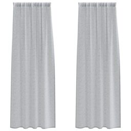 Berkfield Home Curtains with Curtains 2 pcs Dark gray 140 x 225 cm Polyester in Grey - thumbnail 2