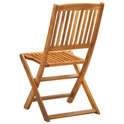 Berkfield Home Folding Outdoor Chairs 4 pcs Solid Acacia Wood in Brown - thumbnail 5