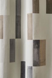 Fusion 'Oakland' 100% Cotton Modern Print Pair of Eyelet Curtains in Natural - Size: 117 cm width x 137 cm drop - thumbnail 3
