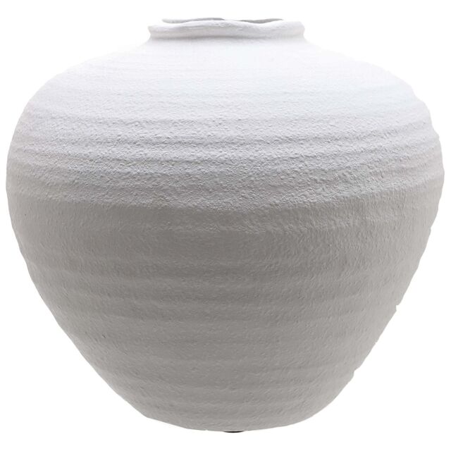 Hill Interiors Regola Ceramic Matte Vase in White